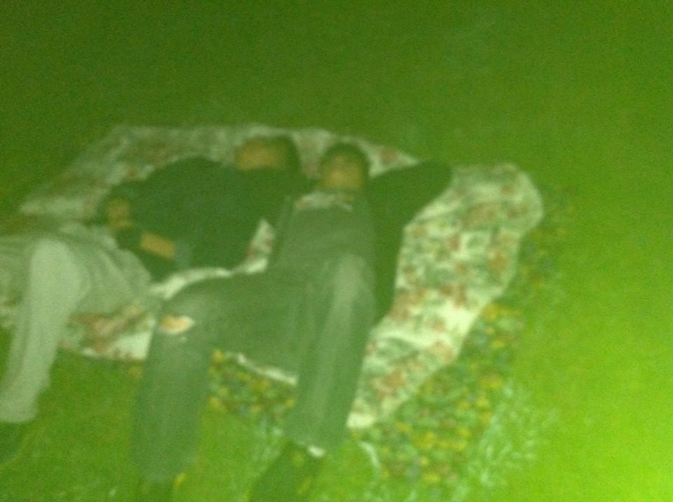 Deron and Matthew enjoying meteor shower