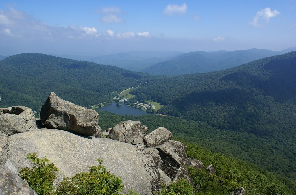 View from Sharp Top Mountain at Peaks of Otter, Blue Ridge Parkway National Park