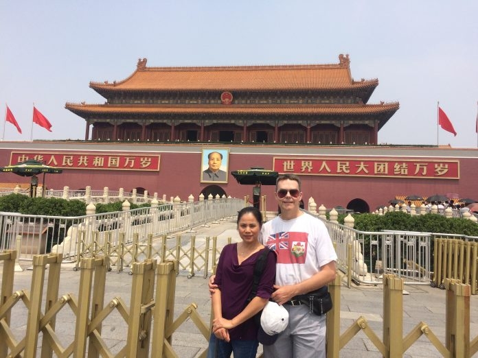 Scott and Deborah at Tienanmen Square Gate